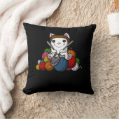 Cat Yarn Knitting Cute Kitten Pet Kussen (Deken)