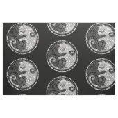 Cat Yin Yang Paisley Print Stof (Fat Quarter)