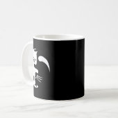 Cat Yin Yang Peace Loating Interlinked Gift Idea Koffiemok (Voorkant links)