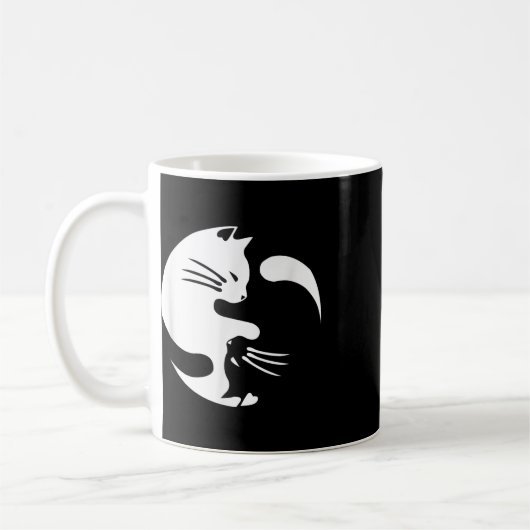 Cat Yin Yang Peace Loating Interlinked Gift Idea Koffiemok (Links)