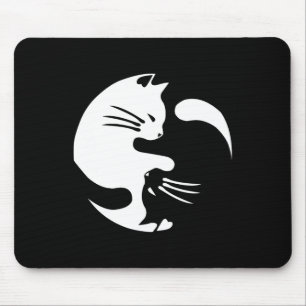 Cat Yin Yang Peace Loating Interlinked Gift Idea Muismat