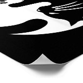 Cat Yin Yang Peace Loating Interlinked Gift Idea Poster (Hoek)