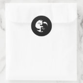 Cat Yin Yang Peace Loating Interlinked Gift Idea Ronde Sticker (Tas)