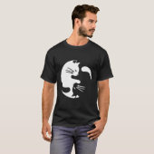 Cat Yin Yang Peace Loving Interconnected T-shirt (Voorkant volledig)