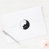 Cat Yin Yang Stickers, zwart en wit Cat Sticker (Envelop)