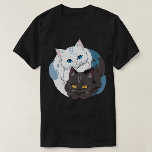 Cat Yin Yang T-shirt (Design voorkant)