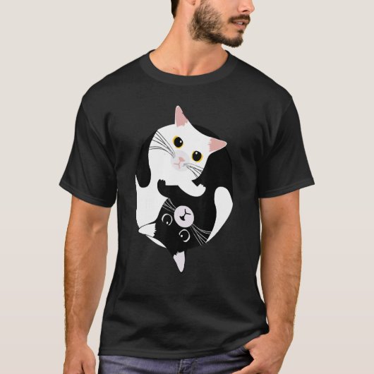 Cat Yin yang T-shirt (Voorkant)