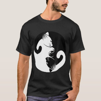 Cat Ying Yang Cat lover Women Man Kinder Gift T-shirt