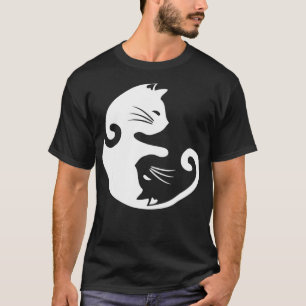 Cat Ying Yang Spirituality Meditation Yoga Gift T T-shirt