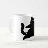 *Cat Yoga #19 Digitale Kunst Koffiemok (Voorkant links)