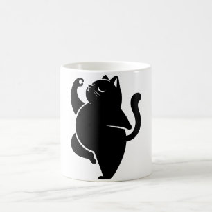 *Cat Yoga #1 digitale kunst Koffiemok