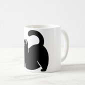 *Cat Yoga #3 digitale kunst Koffiemok (Voorkant rechts)