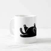 *Cat Yoga #6 digitale kunst Koffiemok (Voorkant links)