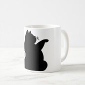 *Cat Yoga #8 digitale kunst Koffiemok (Voorkant rechts)