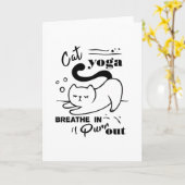 CAT YOGA BREATHE IN AND OUT KAART (Gele Bloem)