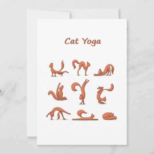 Cat Yoga Feestdagenkaart (Voorkant)