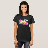 Cat Yoga Fitness Gymnastics T-shirt (Voorkant volledig)