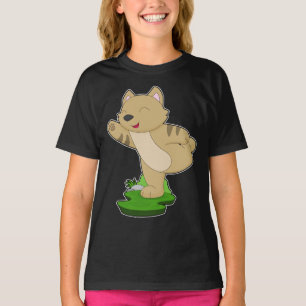 Cat Yoga Fitness Gymnastiek T-shirt