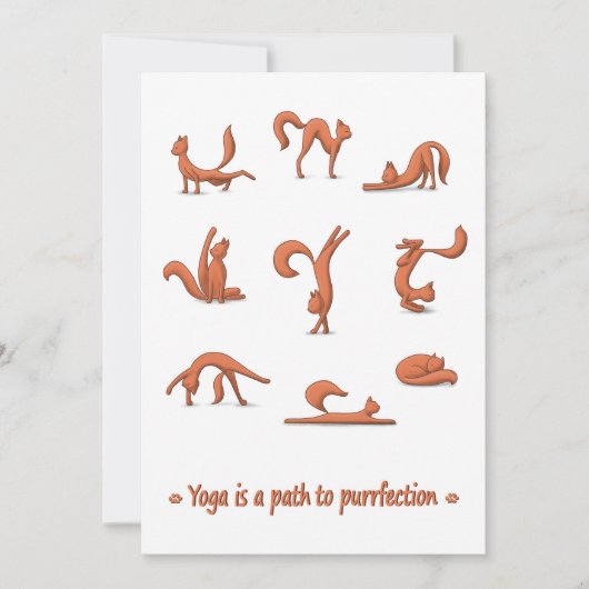 Cat Yoga Flat Vakantie Kaart (Voorkant)