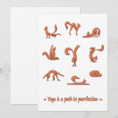 Cat Yoga Flat Vakantie Kaart (Voorkant / Achterkant)