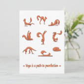 Cat Yoga Flat Vakantie Kaart (Staand voorkant)