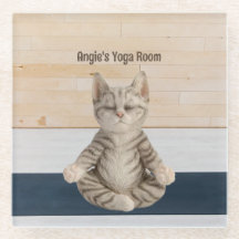 Cat Yoga Glass Onderzetter
