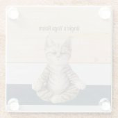 Cat Yoga Glass Onderzetter (Achterkant)