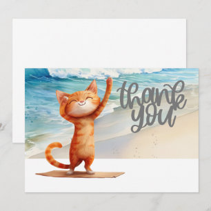 Cat Yoga Hartelijk dank voor kattendeksels Bedankkaart