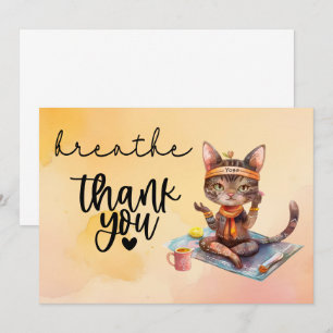 Cat Yoga Hartelijk dank voor kattendeksels Bedankkaart