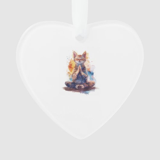 Cat Yoga Master Ornament (voorkant)