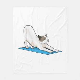 Cat Yoga Meditation Fitness Fleece Deken