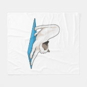 Cat Yoga Meditation Fitness Fleece Deken (Voorkant (Horizontaal))