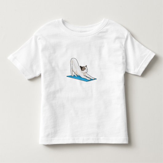 Cat Yoga Meditation Fitness Kinder Shirts (Voorkant)