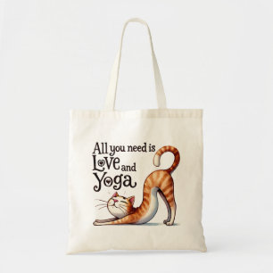 Cat Yoga Pose - Alles wat je nodig hebt is liefde  Tote Bag