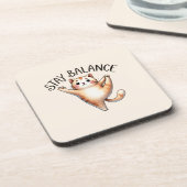Cat Yoga Pose - Blijf in balans Bier Onderzetter (Linkerzijde)