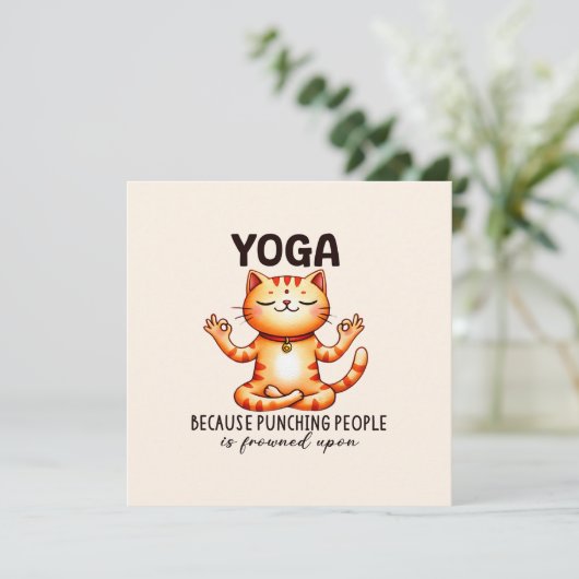 Cat Yoga Pose - Funny Yoga (Staand voorkant)