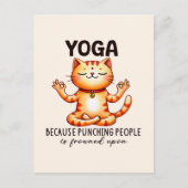 Cat Yoga Pose - Funny Yoga Briefkaart (Voorkant)