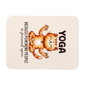 Cat Yoga Pose - Funny Yoga Magneet (Horizontaal)