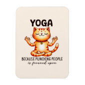 Cat Yoga Pose - Funny Yoga Magneet (Verticaal)
