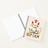 Cat Yoga Pose - Keep Calm Notitieboek (Binnen)