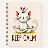 Cat Yoga Pose - Keep Calm Notitieboek (Voorkant)