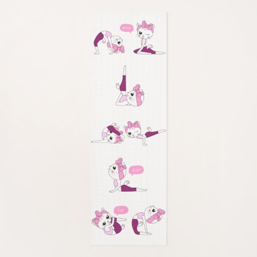 Cat Yoga Pose Mat (Voorkant)