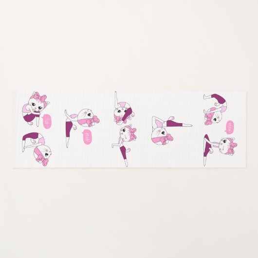 Cat Yoga Pose Mat (Voorkant (horizontaal))