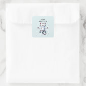 Cat Yoga Pose - Relax and Let It Go Vierkante Sticker (Tas)