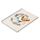 Cat Yoga Pose - Yoga Cat and Coffee Notitieboek (Linkerzijde)