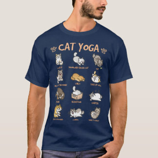 Cat Yoga Poses Cats die Mindfulness Meditat T-shirt