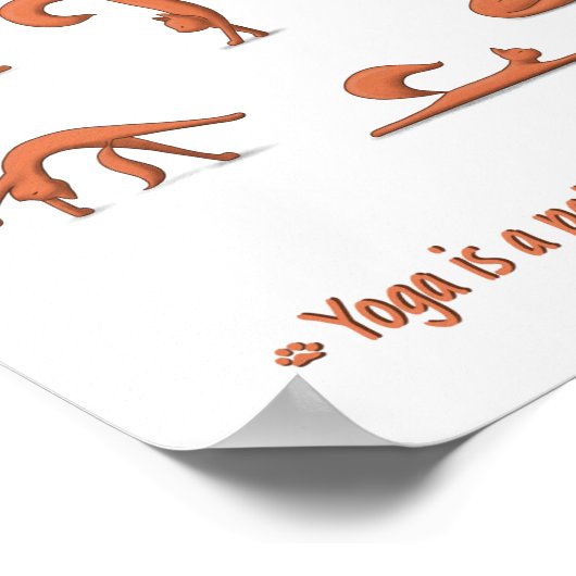 Cat Yoga Poster (Hoek)