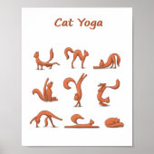 Cat Yoga Poster (Voorkant)