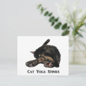 Cat Yoga Stinks Briefkaart (Staand voorkant)