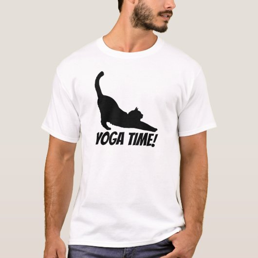 Cat Yoga Time T-Shirt (Voorkant)